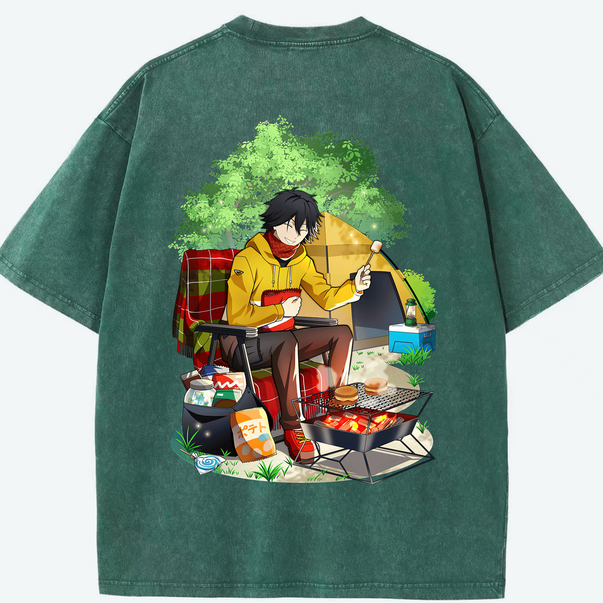 （画像用） 文豪ストレイドッグス Bungo Stray Dogs 綿100% ヴィンテージ風 半袖Tシャツ（背面プリント）
